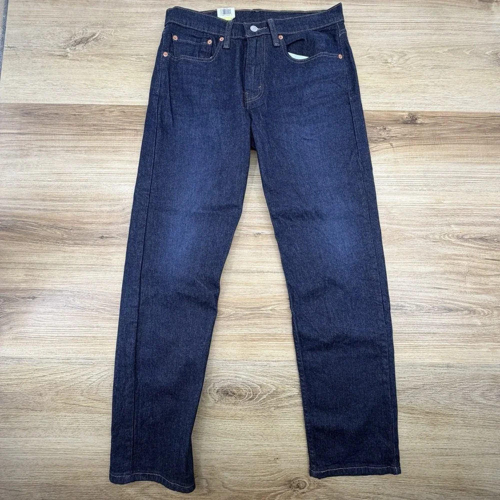 NWT Men's Levi's 502 Taper Stretch Dark Blue Jeans Size 32